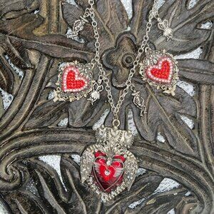 Day of dead flaming heart